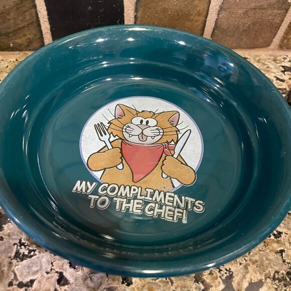 Vintagee My Compliments To The Chef Cat Dishes - Picture 15 of 16